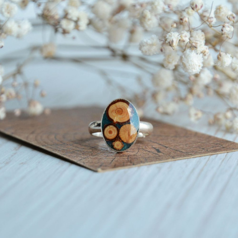 Pierścionek z owalnym oczkiem handmade Pierścionek z owalnym oczkiem handmade