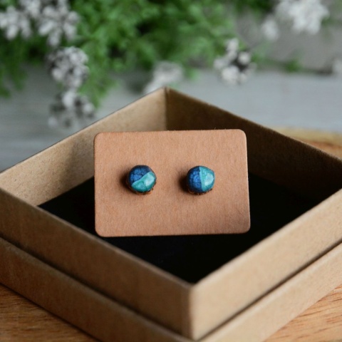 Kolczyki sztyfty ręcznie malowane