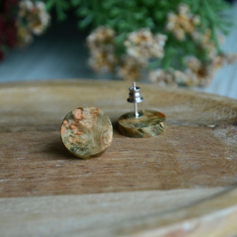 Duże kolczyki okrągłe wkrętki